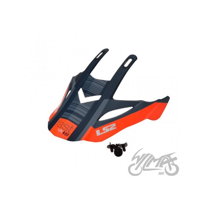 DASZEK KASKU MX437 XCODE FLUO ORANGE BLUE