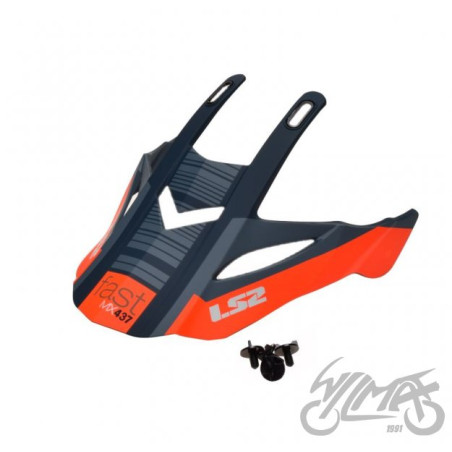 DASZEK KASKU MX437 XCODE FLUO ORANGE BLUE
