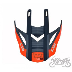 DASZEK KASKU MX437 XCODE FLUO ORANGE BLUE