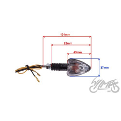 KIERUNKOWSKAZ STOŻKOWY JASNY NACIĘCIA CARB 12V10W
