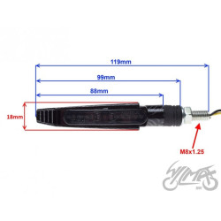 KIERUNKOWSKAZ LED SEKWENCYJNY CARBON