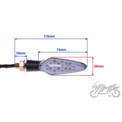 KIERUNKOWSKAZ BIAŁY KLOSZ LED 12V 1W CN