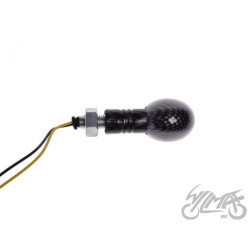 KIERUNKOWSKAZ BIAŁY KLOSZ LED CARBON LEWY