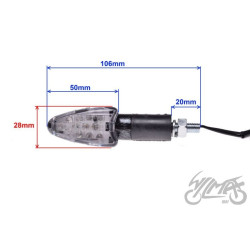 KIERUNKOWSKAZ CARBON BIAŁY KLOSZ LED