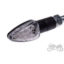 KIERUNKOWSKAZ MINI CZARNY BIAŁY KLOSZ LED