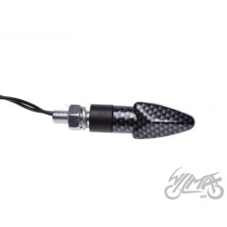 KIERUNKOWSKAZ MINI CARBON BIAŁY KLOSZ LED