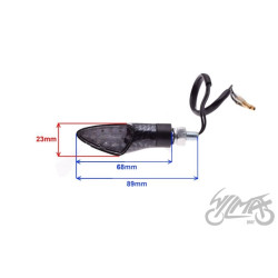 KIERUNKOWSKAZ CARBON BIAŁY KLOSZ LED