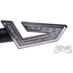 KIERUNKOWSKAZ CZARNY BIAŁY KLOSZ LED