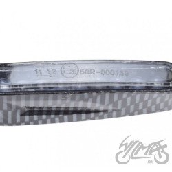 KIERUNKOWSKAZ CARBON BIAŁY KLOSZ 9 LED