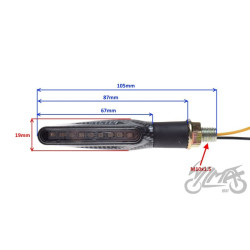 KIERUNKOWSKAZ LED SEKWENCYJNY CARBON