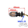 KIERUNKOWSKAZ CZARNY BIAŁY KLOSZ MINI LED