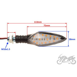 KIERUNKOWSKAZ CZARNY DIODY LED