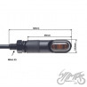 KIERUNKOWSKAZ MINI CZARNY DIODY LED