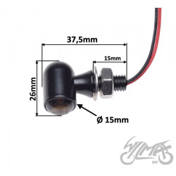 KIERUNKOWSKAZ MINI CZARNY DIODY LED