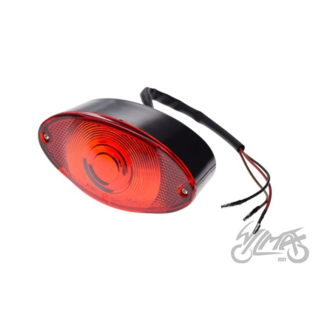 LAMPA TYŁ CZARNA CZERWONY KLOSZ
