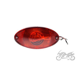 LAMPA TYŁ CHROM CZERWONY KLOSZ