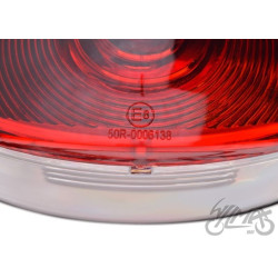 LAMPA TYŁ CHROM CZERWONY KLOSZ
