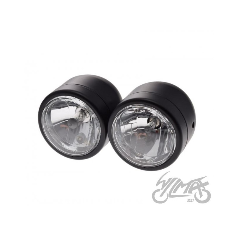 LAMPA H7 + H4 ECE ZESTAW 110mm CZARNY MAT