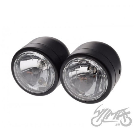 LAMPA H7 + H4 ECE ZESTAW 110mm CZARNY MAT