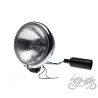 LAMPA 5-3/2" H4 12V CZARNA / RAMKA CHROM Emark