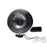 LAMPA 5-3/2" H4 12V CZARNA / RAMKA CHROM Emark