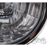 LAMPA 5-3/2" H4 12V CZARNA / RAMKA CHROM Emark