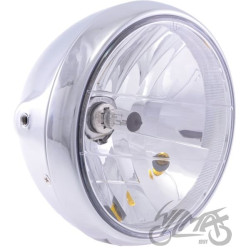 LAMPA PRZÓD 7" BOCZNE MOCOWANIE H4 CHROM
