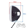 LAMPA PRZÓD 7" BOCZNE MOCOWANIE H4 CHROM