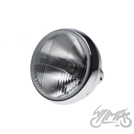 LAMPA 7" H4 12V CHROM Emark