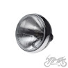 LAMPA 7" H4 12V CZARNA / RAMKA CHROM Emark