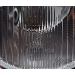 LAMPA 7" H4 12V CZARNA / RAMKA CHROM Emark