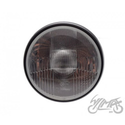 LAMPA 7" H4 12V CZARNA / RAMKA CZARNA Emark