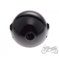 LAMPA 7" H4 12V CZARNA / RAMKA CZARNA Emark