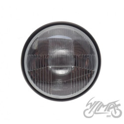 LAMPA 7" H4 12V CZARNA / RAMKA CZARNA Emark MATT
