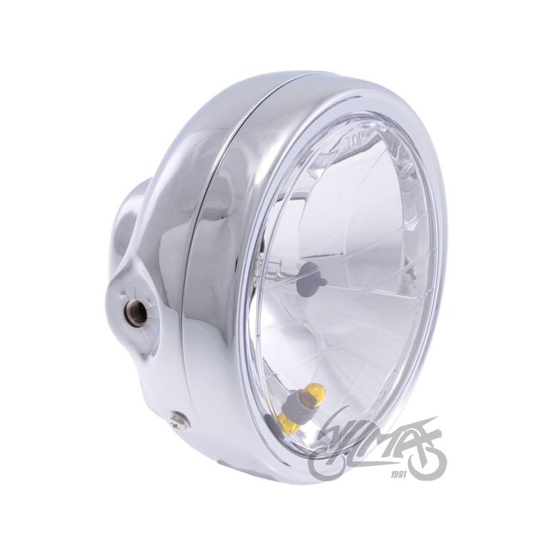 LAMPA PRZÓD 6" BOCZNE MOCOWANIE H4 CHROM