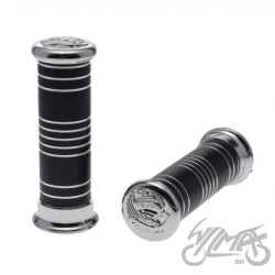 MANETKA METAL RYFLOWANA 7/8"+1" CZARNA
