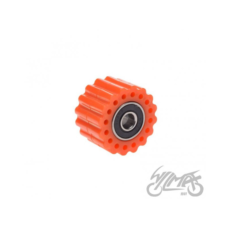 ROLKA PROWADZĄCA ŁAŃCUCHA NAP. 38 MM POMARAŃCZOWA