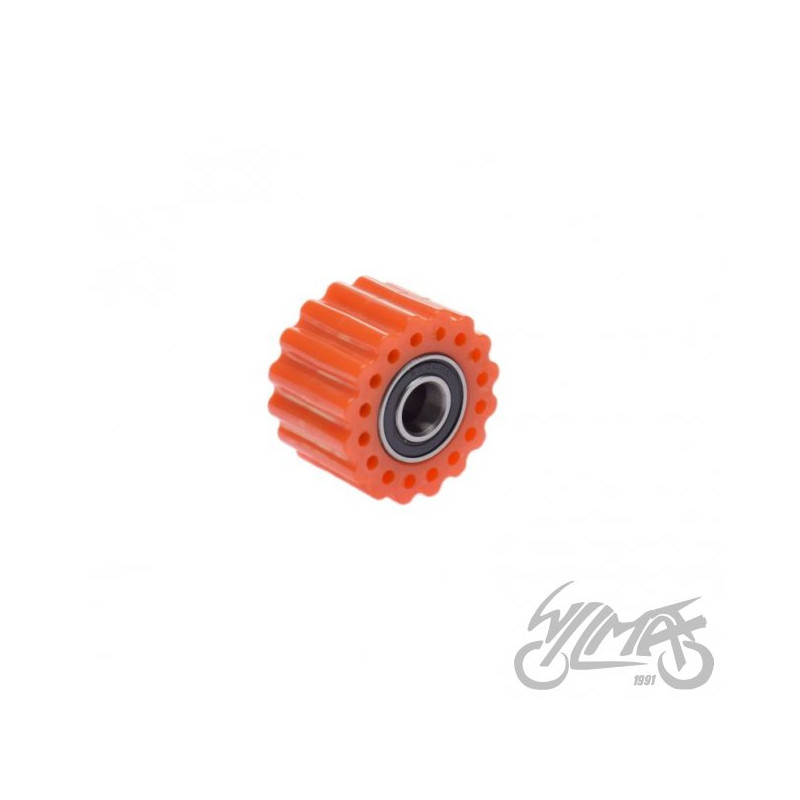ROLKA PROWADZĄCA ŁAŃCUCHA NAP. 38 MM POMARAŃCZOWA