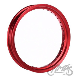 OBRĘCZ KOŁA 17x2,50 36 SZPRYCH ALUMINIUM CZERWONA
