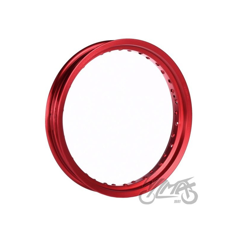 OBRĘCZ KOŁA 17x2,50 36 SZPRYCH ALUMINIUM CZERWONA