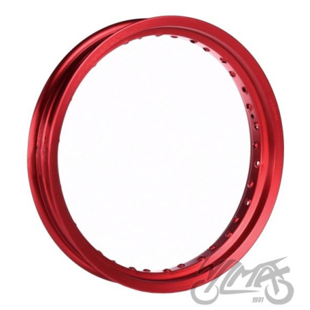 OBRĘCZ KOŁA 17x2,50 36 SZPRYCH ALUMINIUM CZERWONA