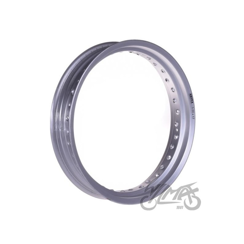 OBRĘCZ KOŁA 17x3,00 36 SZPRYCH ALUMINIUM SREBNA