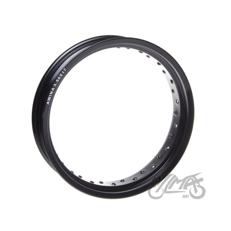 OBRĘCZ KOŁA 17x3,50 36 SZPRYCH ALUMINIUM CZARNA