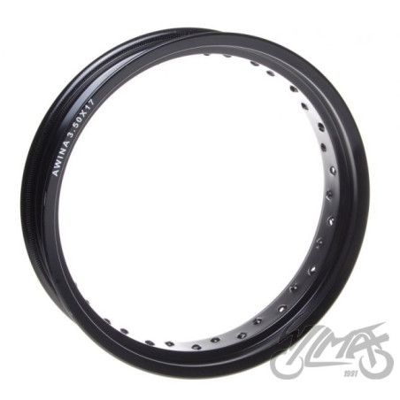 OBRĘCZ KOŁA 17x3,50 36 SZPRYCH ALUMINIUM CZARNA