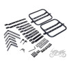 KUFER BOCZNY ALUMINIOWY CZARNY Z ZAMKIEM 2 SZT KPL