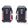 KUFER BOCZNY ALUMINIOWY CZARNY Z ZAMKIEM 2 SZT KPL