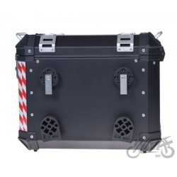 KUFER BOCZNY ALUMINIOWY CZARNY Z ZAMKIEM 2 SZT KPL