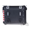 KUFER BOCZNY ALUMINIOWY CZARNY Z ZAMKIEM 2 SZT KPL