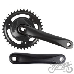 MECHANIZM KORBOWY 1 RZĘDOWY ALU 38 Z CZARNY