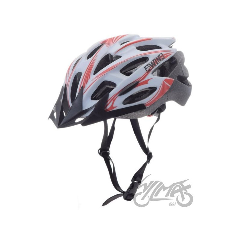 KASK ROWEROWY AWINA by MOON MTB L BIAŁO/CZERWONY